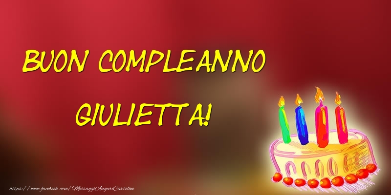 Buon Compleanno Giulietta! - Cartoline compleanno
