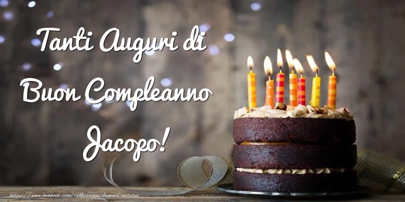  Tanti Auguri di Buon Compleanno Jacopo! - Cartoline compleanno