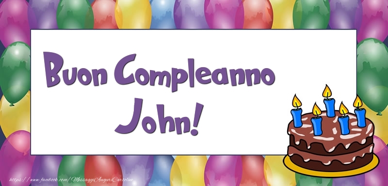 Buon Compleanno John - Cartoline compleanno