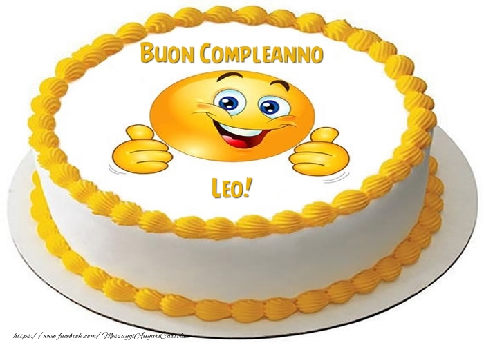 Torta Buon Compleanno Leo! - Cartoline compleanno con torta