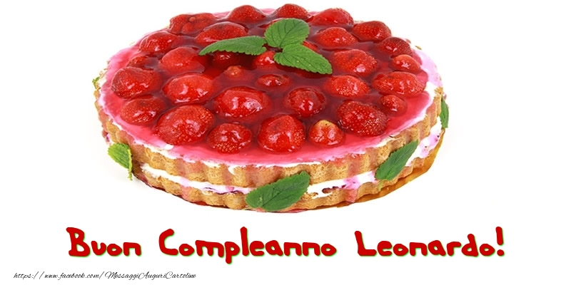 Buon Compleanno Leonardo! - Cartoline compleanno con torta