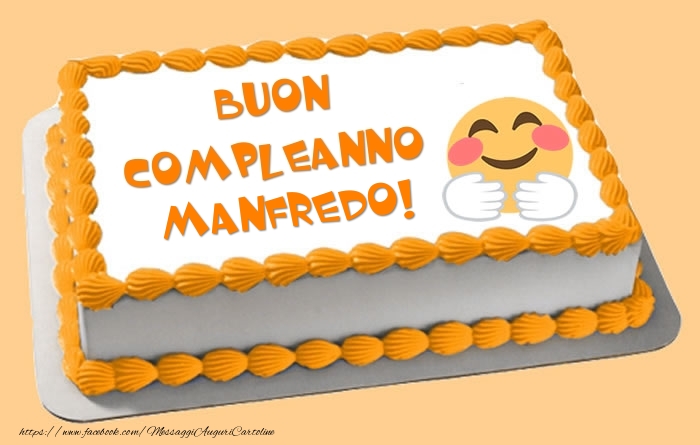 Torta Buon Compleanno Manfredo! - Cartoline compleanno con torta
