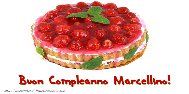 Buon Compleanno Marcellino! - Cartoline compleanno con torta