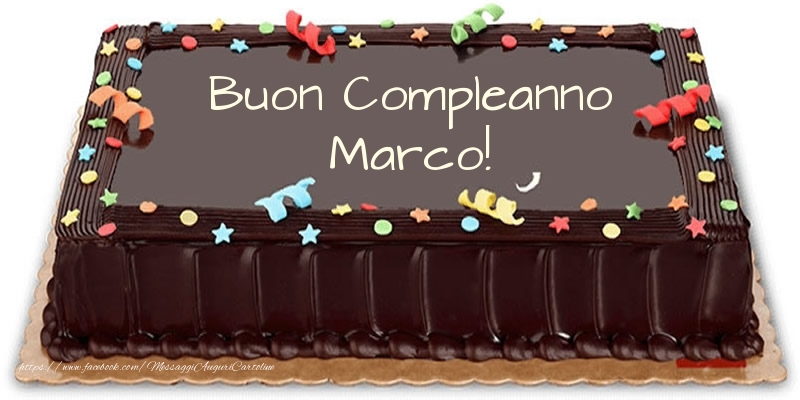 Torta Buon Compleanno Marco! - Cartoline compleanno con torta