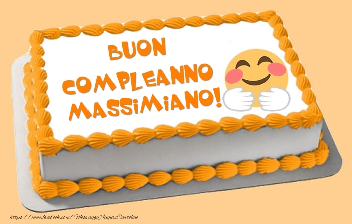 Torta Buon Compleanno Massimiano! - Cartoline compleanno con torta