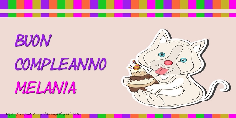 Buon Compleanno Melania - Cartoline compleanno