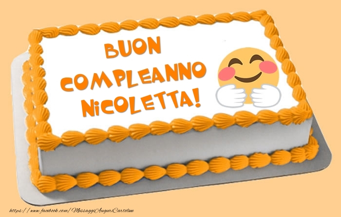 Torta Buon Compleanno Nicoletta! - Cartoline compleanno con torta