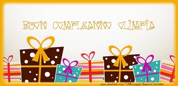 Buon Compleanno Olimpia - Cartoline compleanno