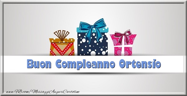 Buon Compleanno Ortensio - Cartoline compleanno
