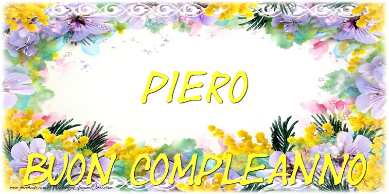 Buon Compleanno Piero - Cartoline compleanno