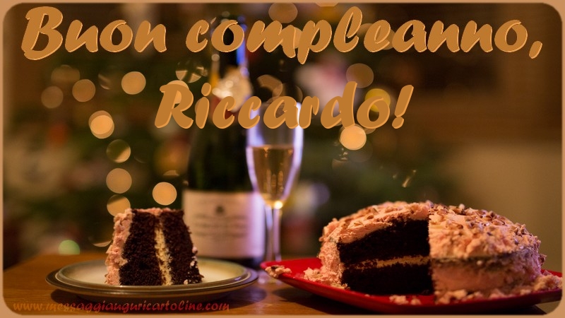 Buon compleanno, Riccardo - Cartoline compleanno