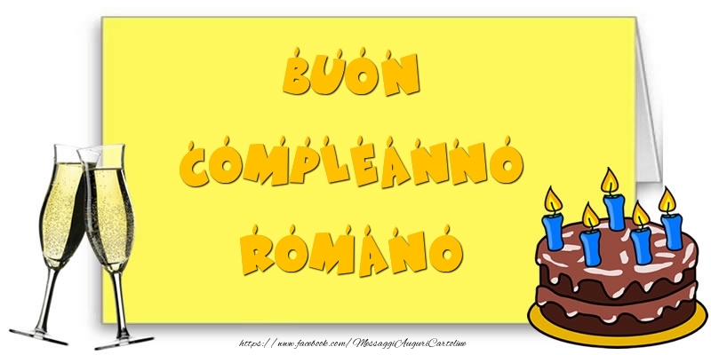 Buon Compleanno Romano - Cartoline compleanno