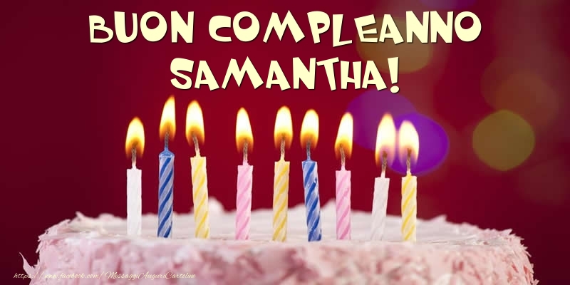  Torta - Buon compleanno, Samantha! - Cartoline compleanno con torta