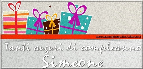 Tanti auguri di Compleanno Simeone - Cartoline compleanno