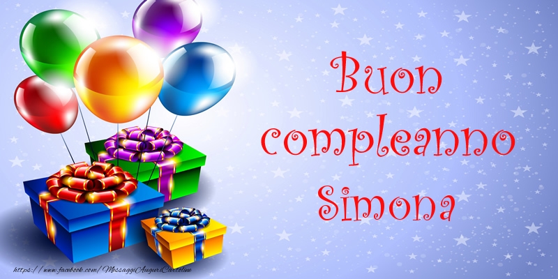  Buon compleanno Simona - Cartoline compleanno