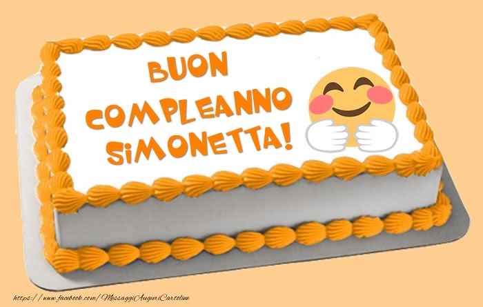 Torta Buon Compleanno Simonetta! - Cartoline compleanno con torta