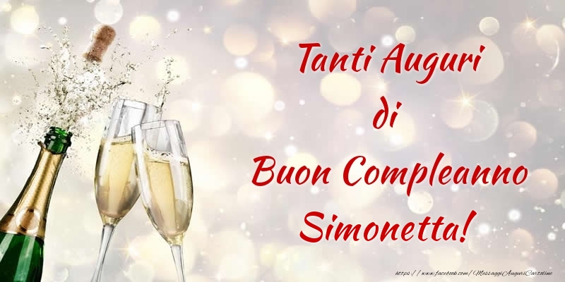 Tanti Auguri di Buon Compleanno Simonetta! - Cartoline compleanno