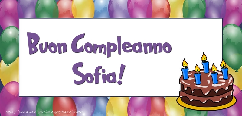 Buon Compleanno Sofia - Cartoline compleanno