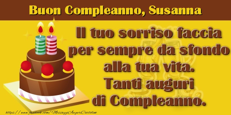 Buon Compleanno Susanna - Cartoline compleanno