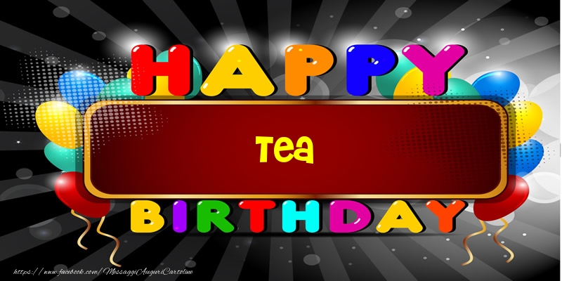 Happy Birthday Tea - Cartoline compleanno