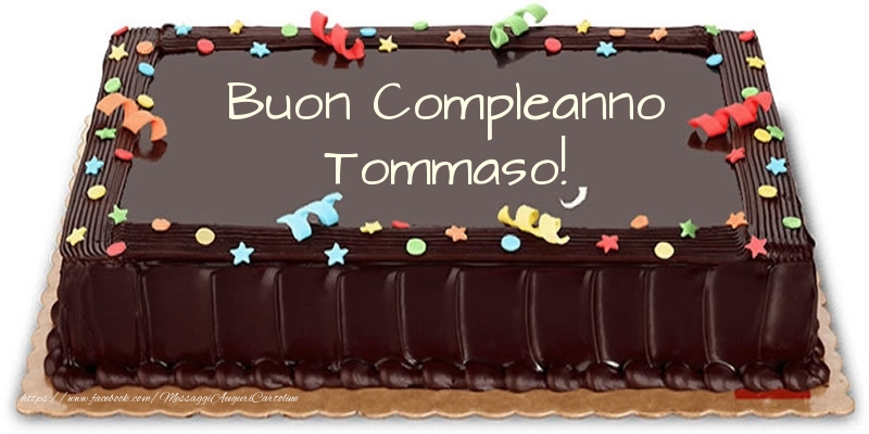 Torta Buon Compleanno Tommaso! - Cartoline compleanno con torta