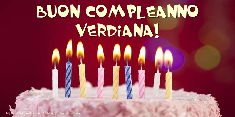 Torta - Buon compleanno, Verdiana! - Cartoline compleanno con torta