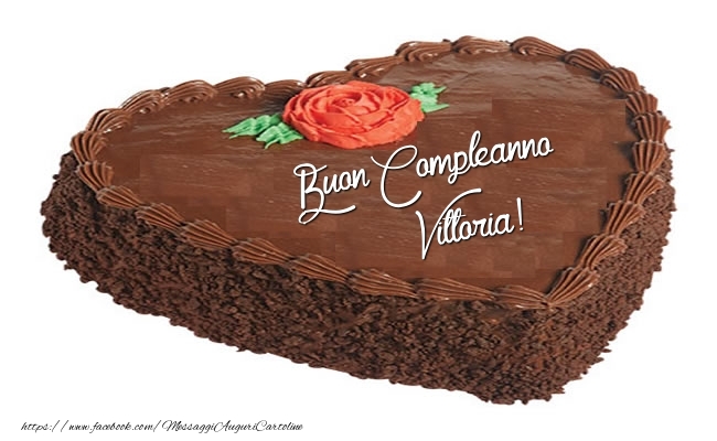 Torta Buon Compleanno Vittoria! - Cartoline compleanno con torta