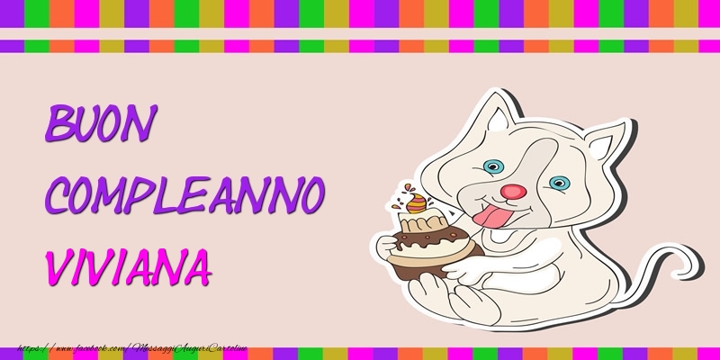 Buon Compleanno Viviana - Cartoline compleanno