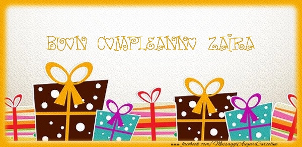 Buon Compleanno Zaira - Cartoline compleanno